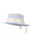 EOZY Chapeau Gondolier Femme Chapeau Panama Large Bord Chapeau de Soleil Anti UV Chapeau de Canotier pour Printemps Été avec 