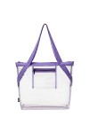 Sac Transparent, VASCHY Sac Plastique Transparent Grand Sac Fourre-Tout Femme Sac à Bandoulière Mode Sac à Main Sac Cabas pou