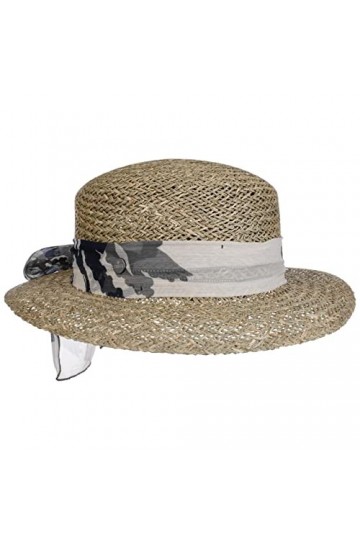 Lierys Chapeau Seagrass avec Bande en Tissu Femme - Made in Italy de Soleil dété Plage Printemps-été - Taille Unique Nature
