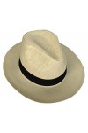 COMVIP Unisexe Vogue Chapeau Panama Paille Fedora Trilby Vintage Voyage Beige