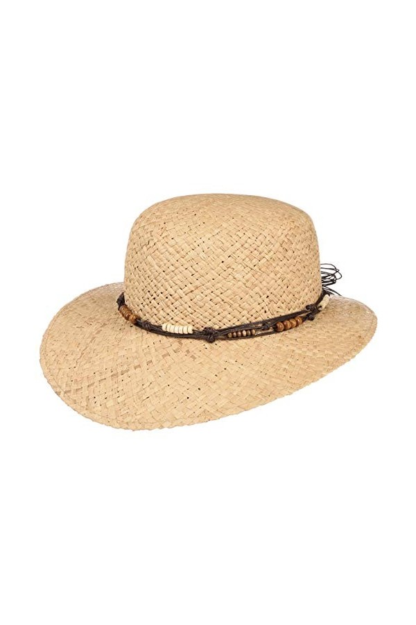 Lierys Chapeau en Paille Mileka Femme - Made in Italy de Soleil dété Plage Printemps-été - Taille Unique Nature