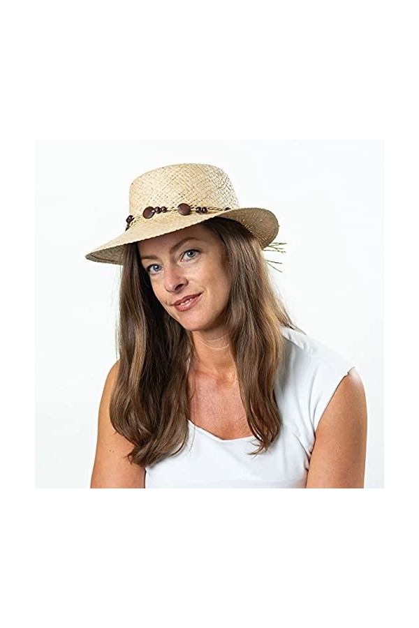 Lierys Chapeau en Paille Mileka Femme - Made in Italy de Soleil dété Plage Printemps-été - Taille Unique Nature