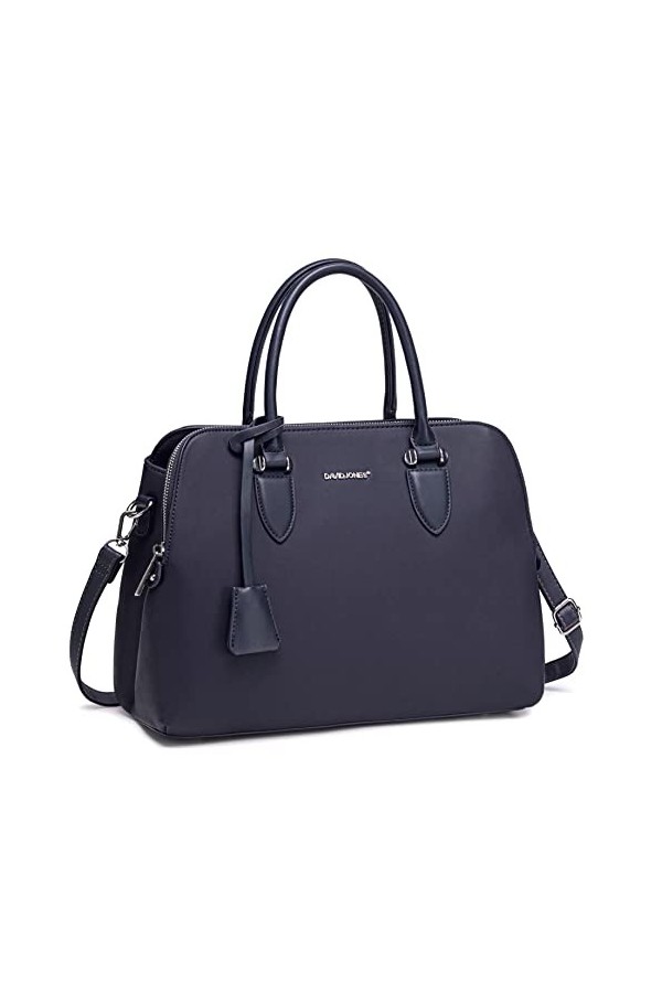 David Jones - Sac Tote Ville à Main Femme Bugatti - Cabas Fourre-Tout Cuir PU Porté Epaule Bandoulière - Multi Poche Plusieur