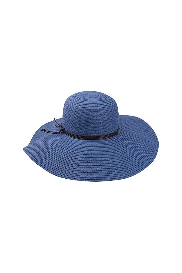 Chapeau à bords larges de 12 cm, pour femme, pliable, approprié pour les vacances, le printemps/l’été, panama fabriqué en Équ
