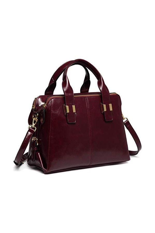 VASCHY Sac à Main Femme, Mode Cuir PU Sac Hobo Grand Sac Portés épaule Hydrofuge Sac Portés Main Dames avec Trois Compartimen