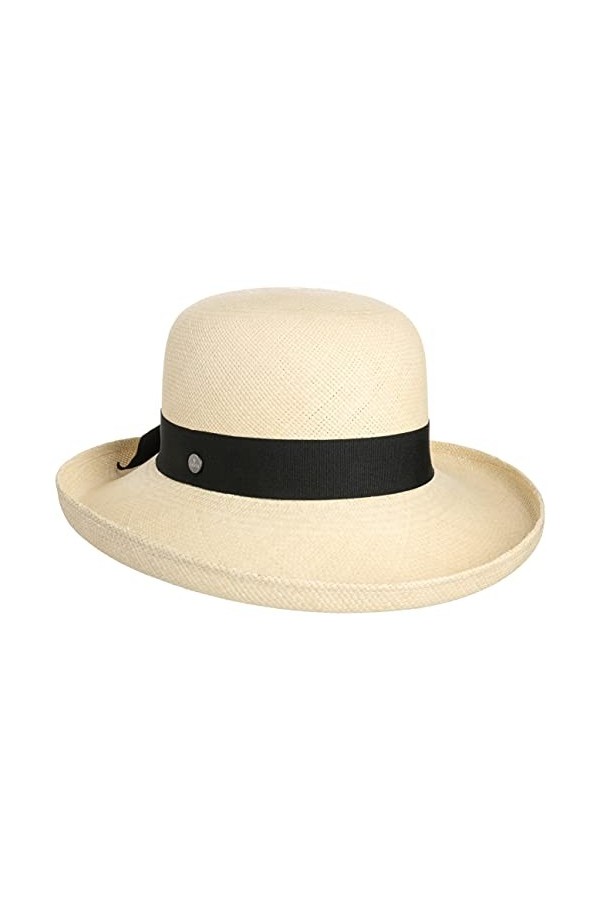 Lierys Chapeau à Rabat Pasadena Panama Femme - Made in Ecuador en Paille de dété avec Ruban Gros Grain, Grain Printemps-été