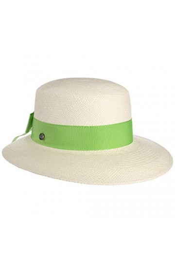 Lierys Chapeau Panama pour Femme Brisa - Made in Italy en Paille de Plage avec visière, Ruban Gros Grain, Grain Printemps-été