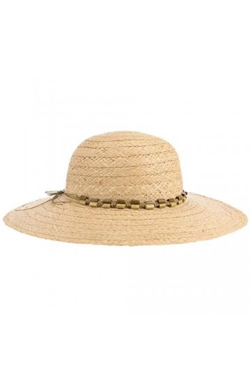 Lipodo Capeline en Paille de Raphia Maypearl Femme - Made in Italy Chapeau pour dété Printemps-été - Taille Unique Nature