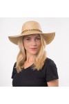 Lipodo Capeline en Paille de Raphia Maypearl Femme - Made in Italy Chapeau pour dété Printemps-été - Taille Unique Nature