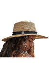 Hurley Womens Straw Hat - Santa Rosa Lightweight Wide Brim Panama Straw Sun Hat, Size One Size, Khaki