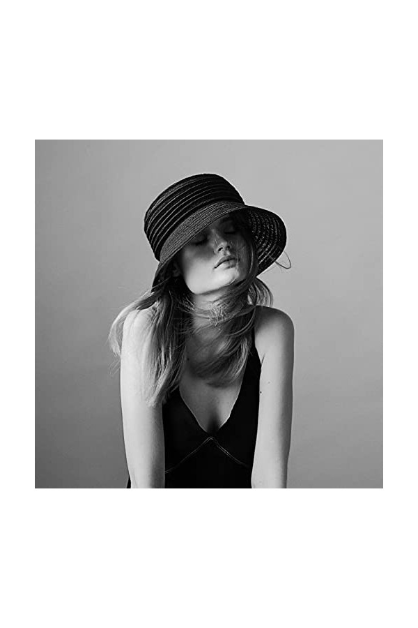 Mayser Chapeau en Chanvre Belma Femme - Made in The EU de Vacances Paille Voyage Printemps-été - Taille Unique Bordeaux