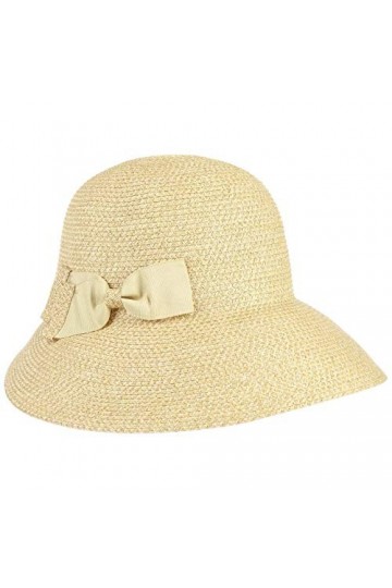 Seeberger Chapeau Majena avec Noeud Capeline Chapeau pour Femme Taille Unique - Nature 