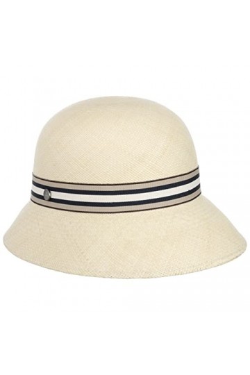 Lierys Chapeau Panama Sportive Blue Femme - Made in Ecuador dété en Paille de Soleil avec Ruban Gros Grain Printemps-été - S