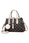 FORRICA Sac à Main Femme Elegant Sacs à Bandoulière Sac Fourre Tout avec Mignon Pompon PU Cuir Dames Sac Portés Main pour Ban