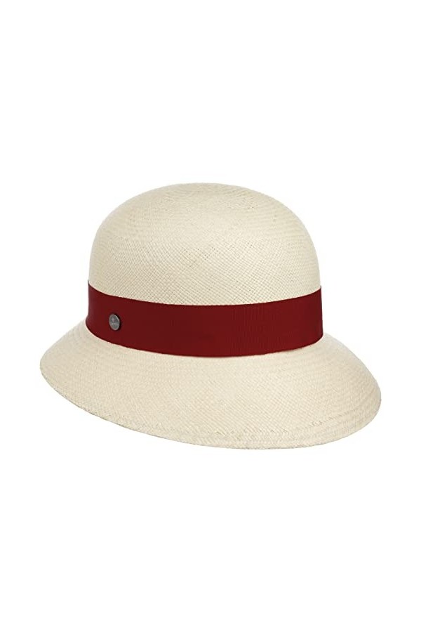 Lierys Chapeau Panama Velita Femme - Made in Ecuador pour en Paille Cloche avec Ruban Gros Grain Printemps-été - M 57-58 cm 