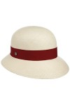 Lierys Chapeau Panama Velita Femme - Made in Ecuador pour en Paille Cloche avec Ruban Gros Grain Printemps-été - M 57-58 cm 