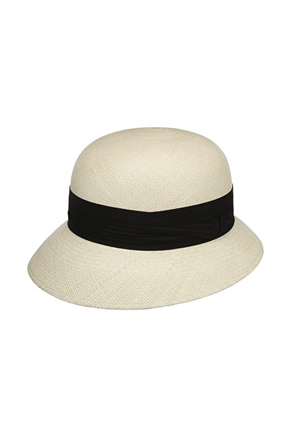 Lierys Chapeau Panama Carlesa Femme - Made in Ecuador pour en Paille Cloche Printemps-été - S 55-56 cm Nature