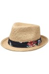 STETSON Chapeau en Paille Risola Crochet Femme - de Plage Soleil Printemps-été - M 56-57 cm Nature