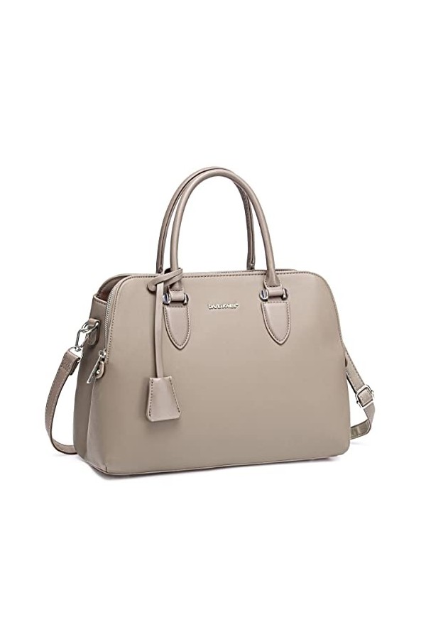 David Jones - Sac Tote Ville à Main Femme Bugatti - Cabas Fourre-Tout Cuir PU Porté Epaule Bandoulière - Multi Poche Plusieur