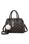 FORRICA Sac à Main Femme Elegant Sacs à Bandoulière Sac Fourre Tout avec Mignon Pompon PU Cuir Dames Sac Portés Main pour Ban