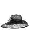 Seeberger Chapeau de Fête Sinamay Wide Brim Chapeau en Paille Taille Unique - Blanc 