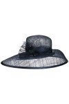 Seeberger Chapeau de Fête Sinamay Wide Brim Chapeau en Paille Taille Unique - Blanc 