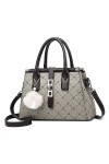 FORRICA Sac à Main Femme Elegant Sacs à Bandoulière Sac Fourre Tout avec Mignon Pompon PU Cuir Dames Sac Portés Main pour Ban