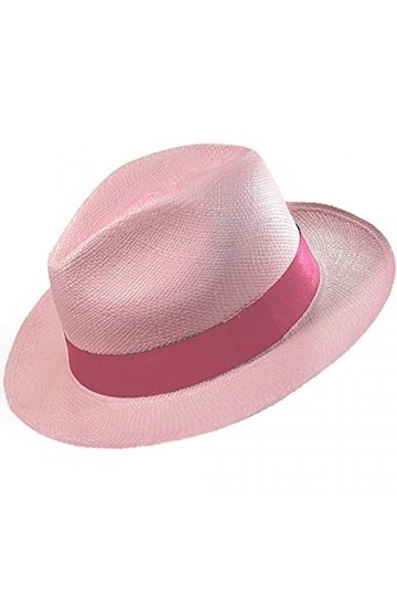 Gamboa Chapeau Panama Femme Chapeau Paille Femme Fedora Chapeau de Soleil Chapeau Panama Rose