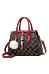 FORRICA Sac à Main Femme Elegant Sacs à Bandoulière Sac Fourre Tout avec Mignon Pompon PU Cuir Dames Sac Portés Main pour Ban