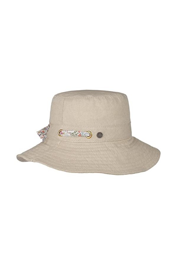 Lierys Chapeau en Lin Prescona Femme - Made in Italy de Soleil dété pour Printemps-été - Taille Unique Beige Clair