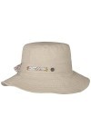Lierys Chapeau en Lin Prescona Femme - Made in Italy de Soleil dété pour Printemps-été - Taille Unique Beige Clair