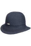 Seeberger Chapeau en Paille Daniella Chapeau Cloche Chapeau de Soleil Taille Unique - Bleu foncé 