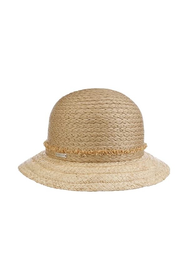 Seeberger Chapeau en Paille New Twotone Cloche Chapeau dété Chapeau pour Femme Taille Unique - Nature 