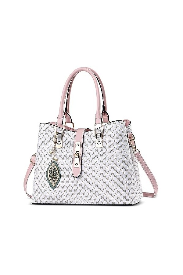 FORRICA Sac à Main Femme Sacs à Bandoulière Pendentif Exquis Sac Fourre Tout PU Cuir Dames Sac Portés Main pour Banquet Navet