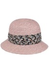 Seeberger Chapeau à Bordure Mariva Flower Chapeau pour Femme Chapeau de Soleil Taille Unique - Rose 