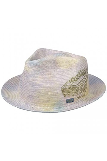STETSON Chapeau en Paille Muscle Car Fedora Femme - de Soleil avec Doublure, Doublure Printemps-été - XL 60-61 cm Parme