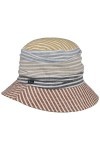 Lipodo Chapeau en Lin Colour Stripes Bucket Femme - Made in Italy dété pour de Soleil Printemps-été - Taille Unique Multicol