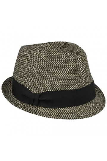 Seeberger Chapeau en Paille Katalia Trilby Chapeau dété Taille Unique - Noir 