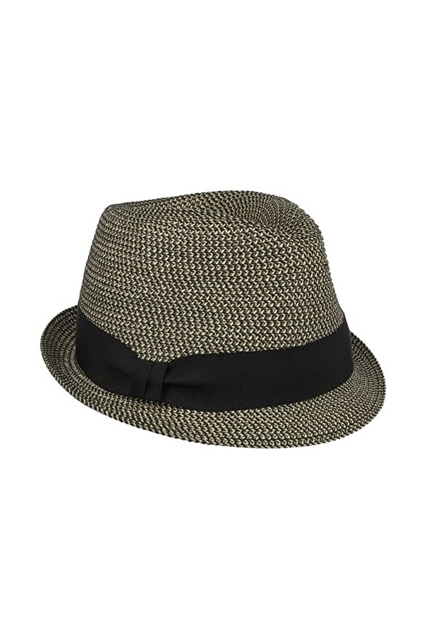 Seeberger Chapeau en Paille Katalia Trilby Chapeau dété Taille Unique - Noir 