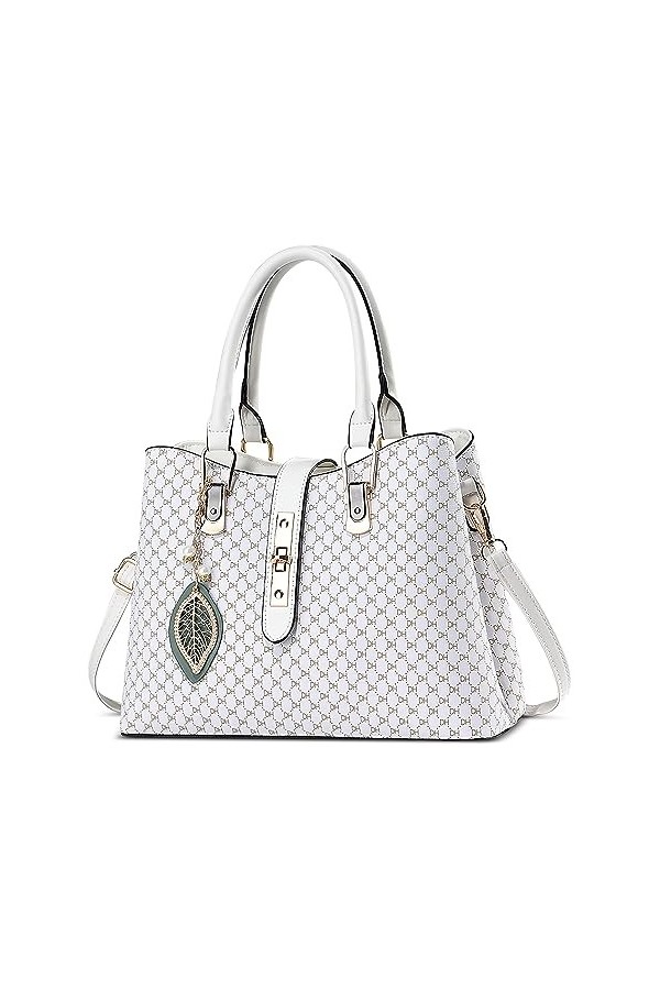 FORRICA Sac à Main Femme Sacs à Bandoulière Pendentif Exquis Sac Fourre Tout PU Cuir Dames Sac Portés Main pour Banquet Navet