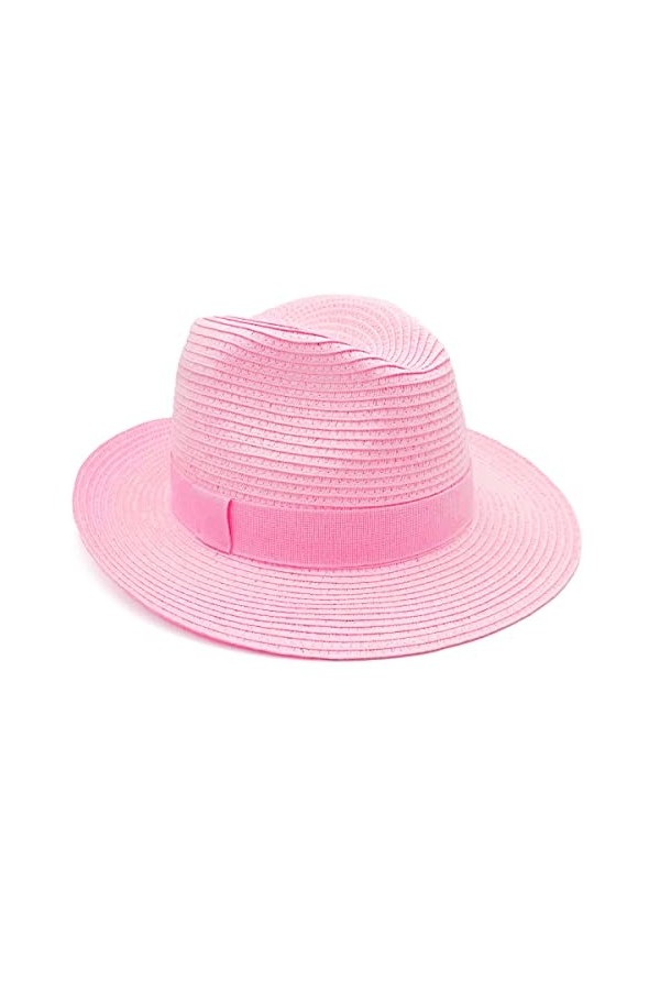 Colours & Beauty Chapeau en Paille De Papier Rose Femme et Homme Made in Italy | Capeline d’été Papier | Chapeau de Paille av