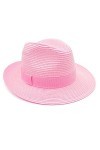Colours & Beauty Chapeau en Paille De Papier Rose Femme et Homme Made in Italy | Capeline d’été Papier | Chapeau de Paille av