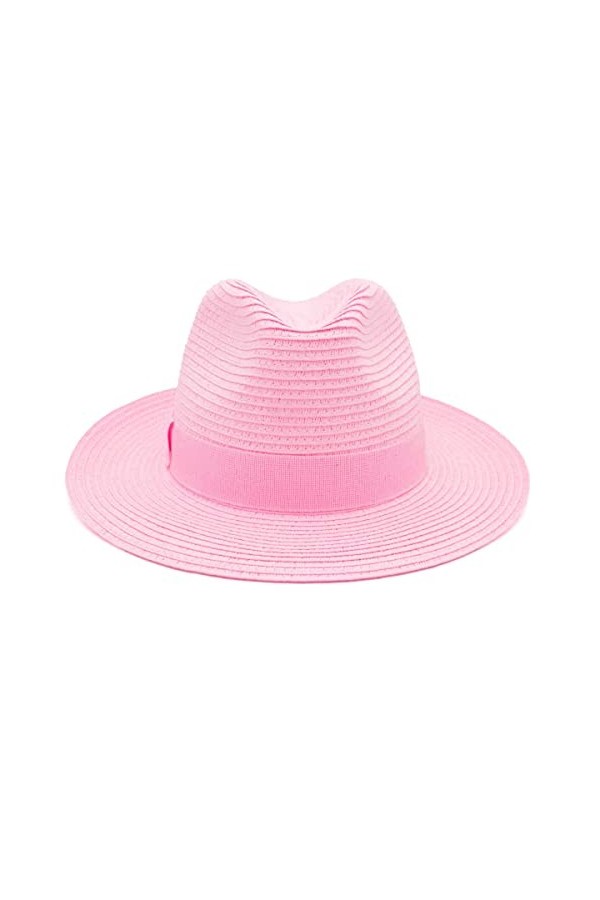 Colours & Beauty Chapeau en Paille De Papier Rose Femme et Homme Made in Italy | Capeline d’été Papier | Chapeau de Paille av