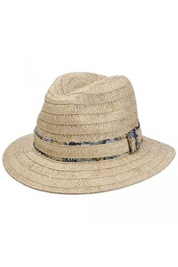 Lipodo Chapeau en Paille Sandreo Traveller Femme - pour Le Jardin de Soleil Plage Printemps-été - L 58-59 cm Nature-Beige