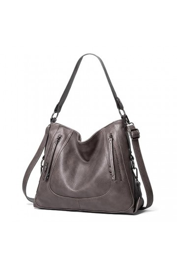 FORRICA Sac à Main Femmes Grand Vintage Sac Dépaule Dames Sac Cabas Cuir PU Souple Sacs Portés Main Bandoulière pour Affaire