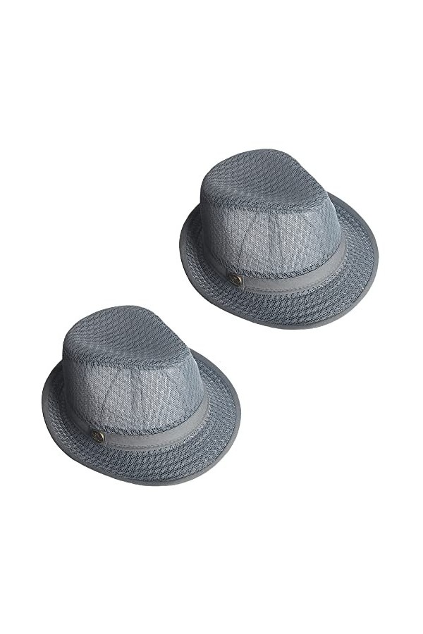 ZffXH Chapeau de paille de plage dété pour femme - Chapeau Fedora coloré à bord court pliable Panama, Black+Red+Army Green+K