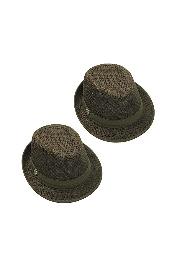 ZffXH Chapeau de paille de plage dété pour femme - Chapeau Fedora coloré à bord court pliable Panama, Black+Red+Army Green+K