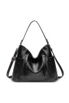 FORRICA Mode Femmes Sacs à Main Grande Sacs à Bandoulière Vintage Sac Fourre-Tout pour Dames PU Cuir avec Sangle Dépaule Dét