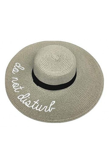 Lovelegis Chapeau de paille femme - Nicht stören - Nicht stören - Nicht stören - Large bord - Mer - Plage - Taille 56-58 - Id