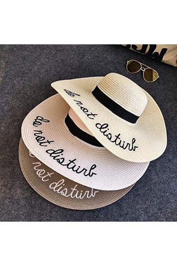 Lovelegis Chapeau de paille femme - Nicht stören - Nicht stören - Nicht stören - Large bord - Mer - Plage - Taille 56-58 - Id